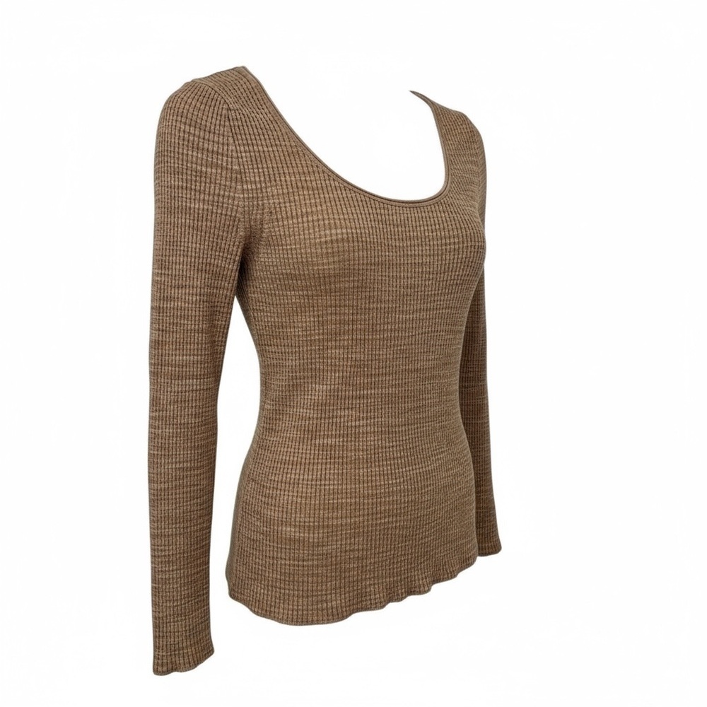 BANANA REPUBLIC Space-Dye Scoop-Neck Sweater Top size Large Long Sleeve